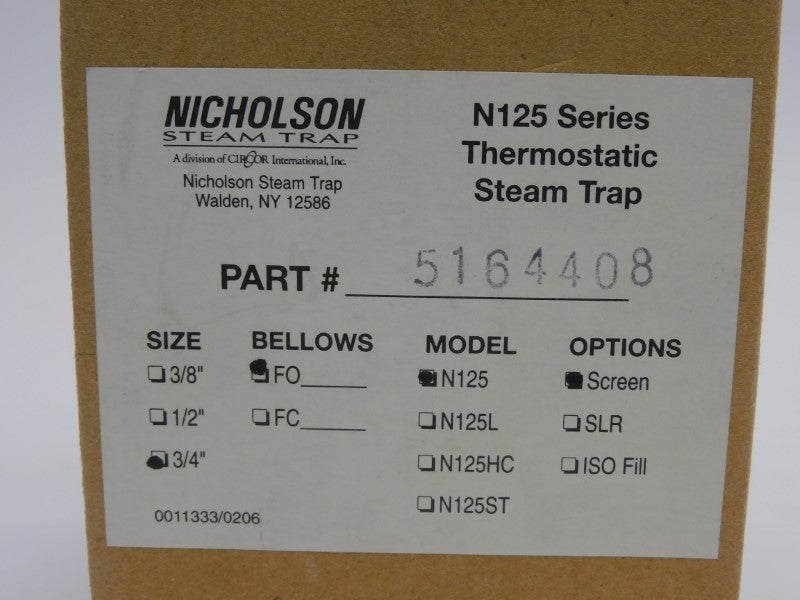 NICHOLSON 5164408 3/4" NSMP