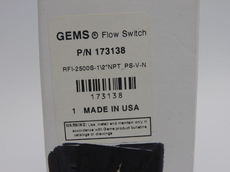 GEMS RFI-2500S-1/2"NPT-PS-V-N 173138 NSMP