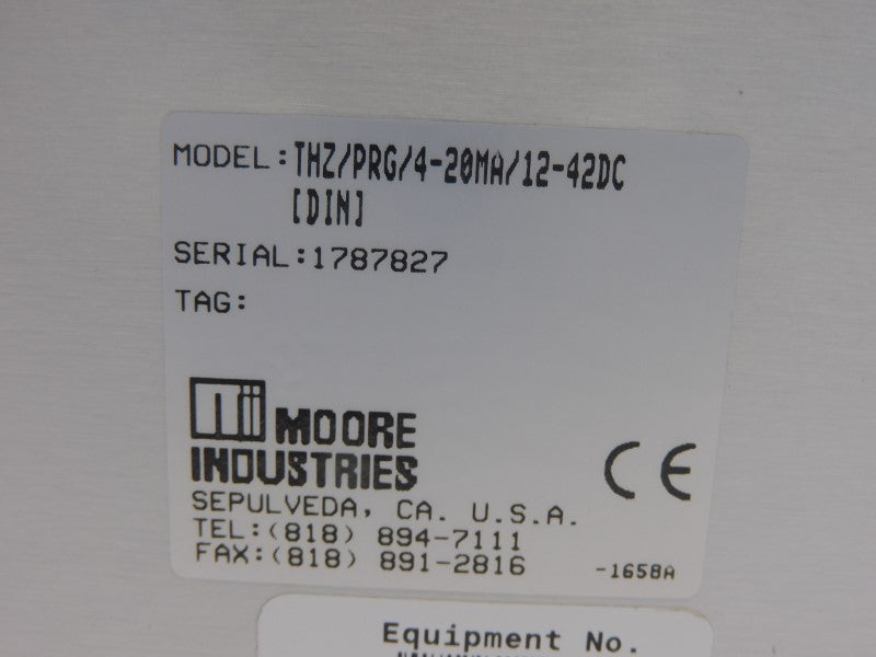MOORE INDUSTRIES THZ/PRG/4-20MA/12-42DC[DIN] NSNP