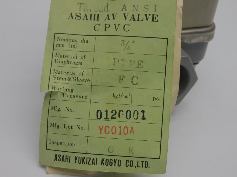 ASAHI YUKIZAI KOGYO 0120001 3/4" NSNP