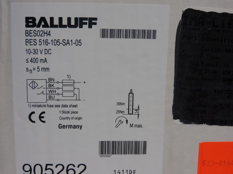 BALLUFF BES516-105-SA1-05 BES02H4 10-30VDC NSMP
