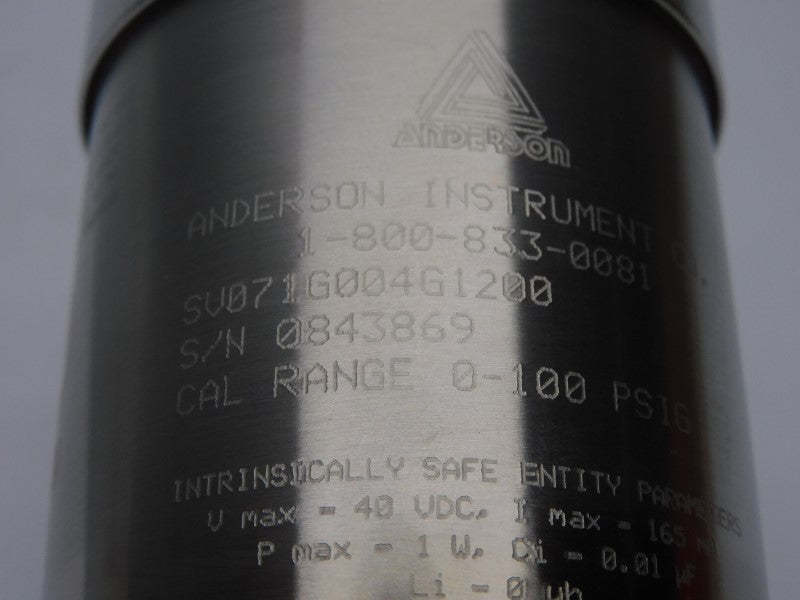 ANDERSON INSTRUMENT SV071G004G1200 40VDC 0-100PSI NSMP