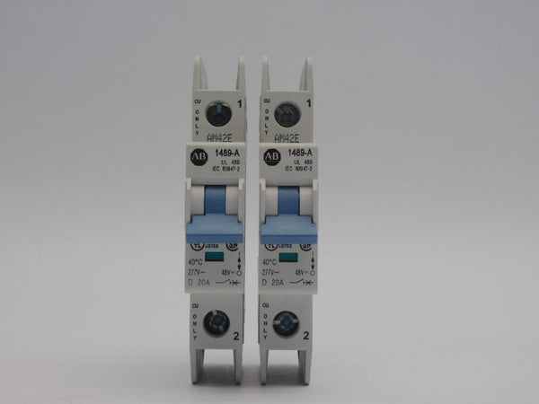 ALLEN BRADLEY 1489-A1D200 SER. A 277VAC 20A (PKG OF 2) (WH) NSMP