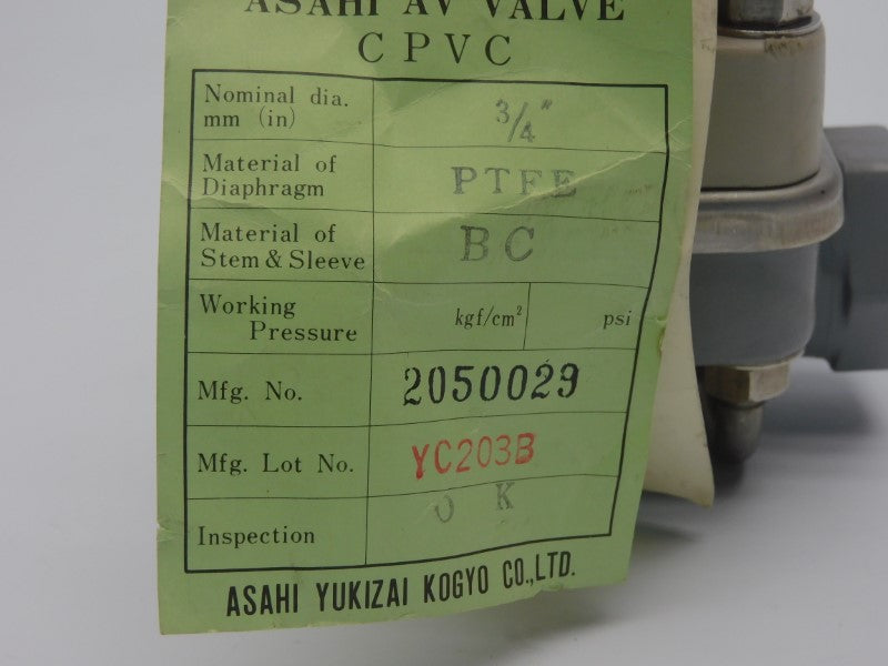 ASAHI YUKIZAI KOGYO 2050029 3/4" NSNP