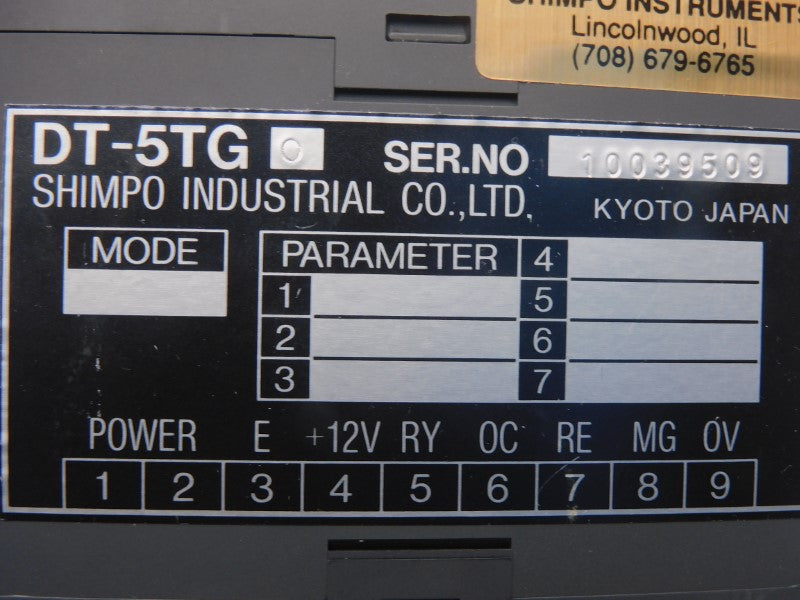SHIMPO INDUSTRIAL DT-5TGO 12V NSMP