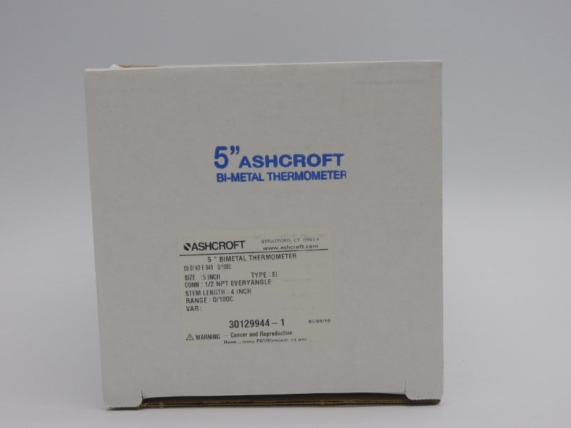 ASHCROFT 50EI60E0400/100'C NSMP