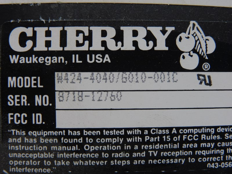 CHERRY W424-4040/G010-001C 240VAC .3A UNMP