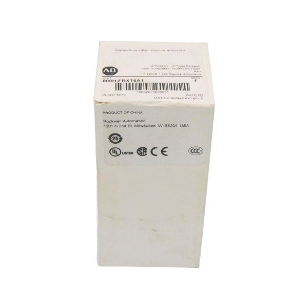ALLEN BRADLEY 800H-FRXT6A1 SER. F (WH) NSFS
