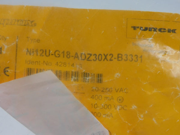 TURCK NI12U-G18-ADZ30X2-B3331 4281413 10-300VDC NSMP