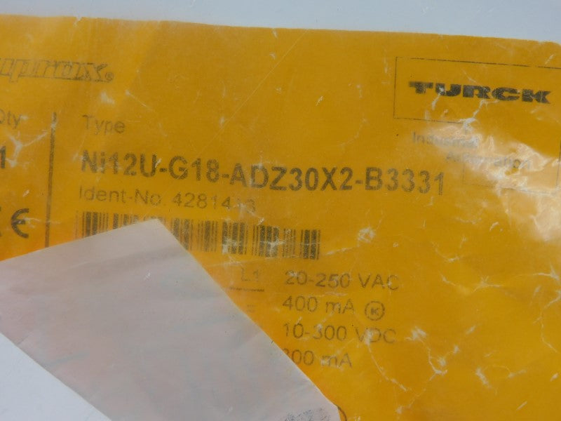 TURCK NI12U-G18-ADZ30X2-B3331 4281413 10-300VDC NSMP
