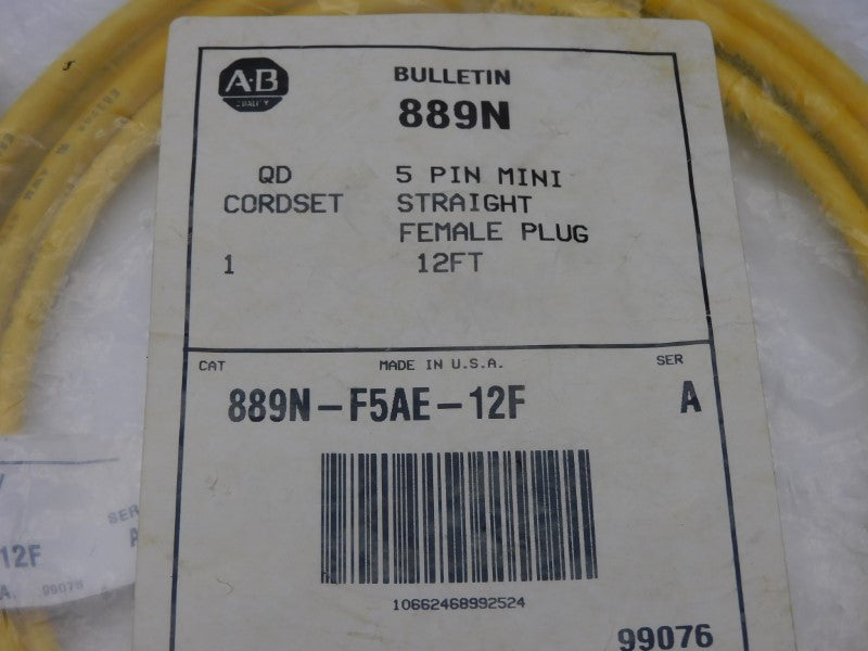 ALLEN BRADLEY 889N-F5AE-12F SER. A 12' NSMP