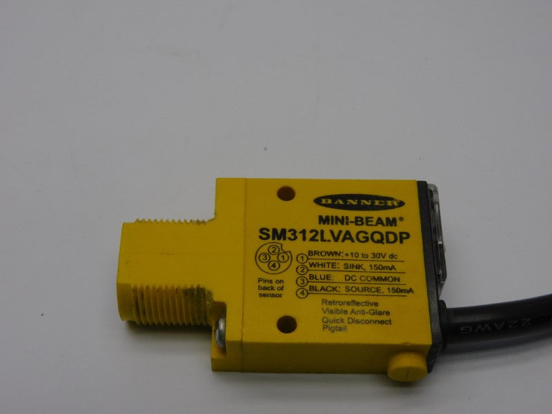 BANNER ENGINEERING SM312LVAGQDP 10-30VDC UNMP