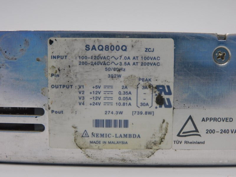 NEMIC-LAMBDA SAQ800Q 200-240VAC 7.0A UNMP