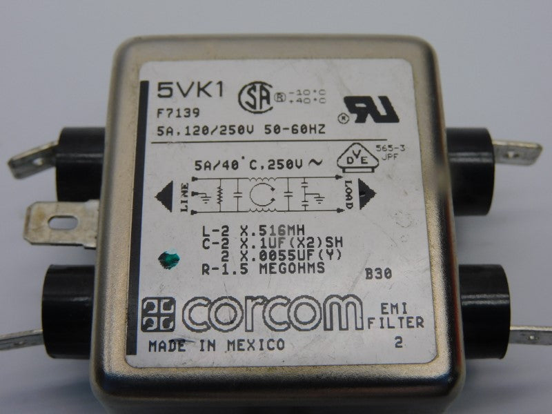 CORCOM 5VK1 120/250V 5A UNMP
