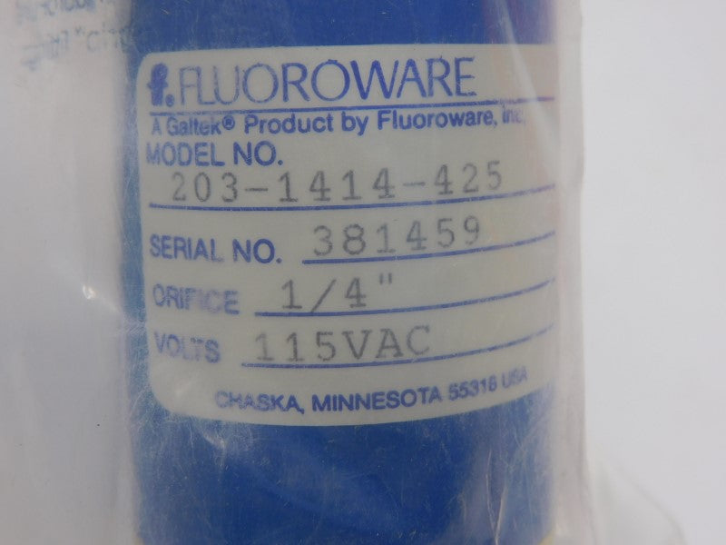 FLUOROWARE 203-1414-425 115VAC 1/4" NSMP