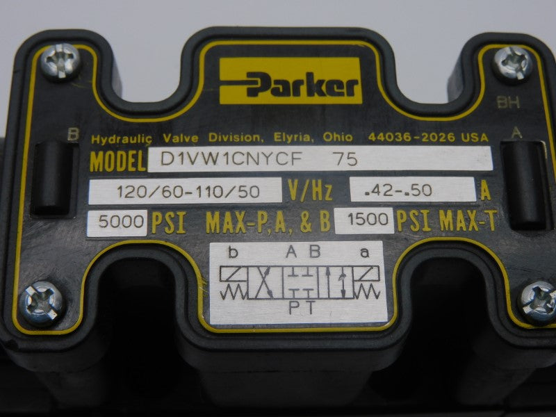 PARKER D1VW1CNYCF75 110/120V .42-.50A 5000PSI NSNP