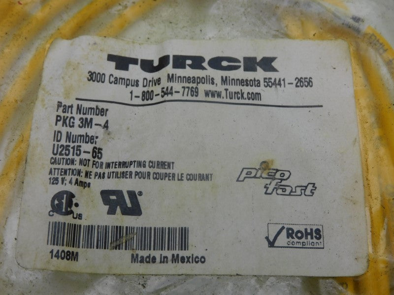 TURCK PKG3M-4 U2515-65 125V 4A NSMP