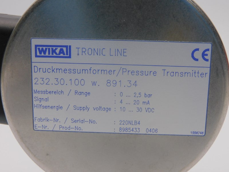 WIKA 232.30.100/891.34 10-30VDC NSNP