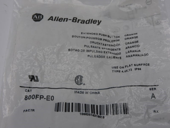 ALLEN BRADLEY 800FP-E0 SER. A NSMP
