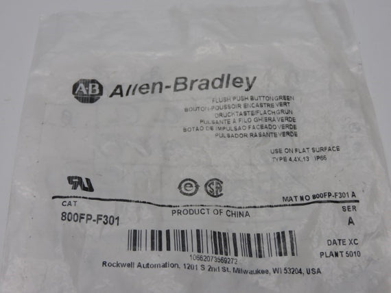 ALLEN BRADLEY 800FP-F301 SER. A NSMP