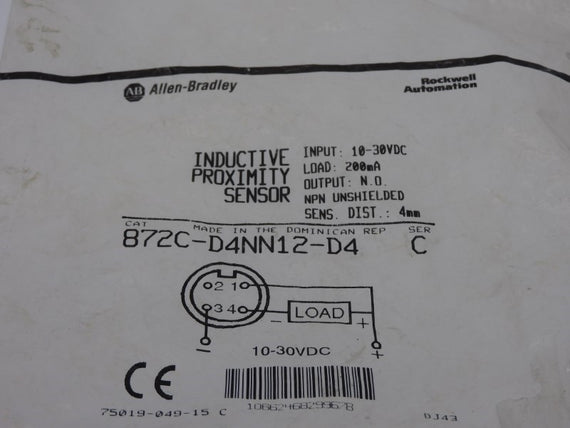 ALLEN BRADLEY 872C-D4NN12-D4 SER. C 10-30VDC NSMP