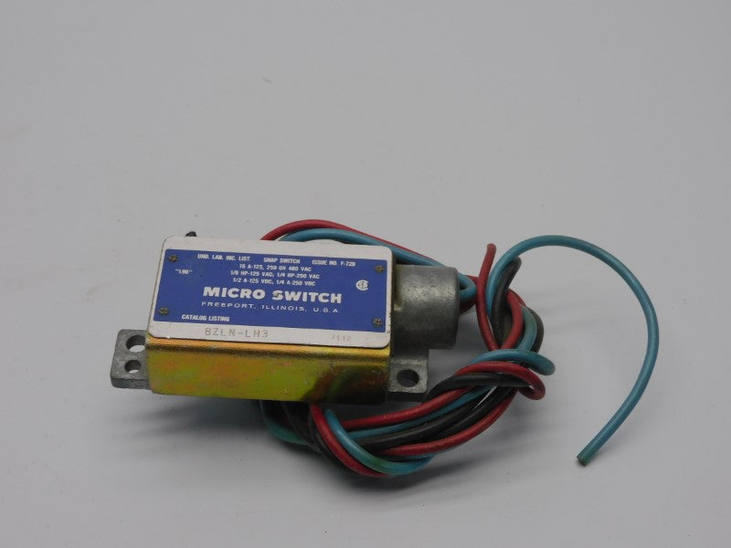 MICRO SWITCH BZLN-LH3 480VAC 15A UNMP