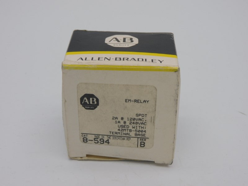 ALLEN BRADLEY 8-594 SER. B 240VAC 2A (BK/YL) NSMP