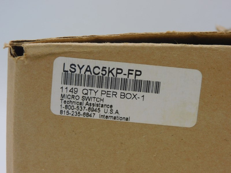 MICRO SWITCH LSYAC5KP-FP 120VAC 10A NSMP