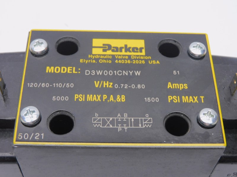 PARKER D3W001CNYW 110/120V 0.72-0.80A 5000PSI NSMP