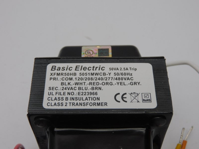 BASIC ELECTRIC XFMR50HB 5051MWCB-Y 480VAC 2.5A NSMP