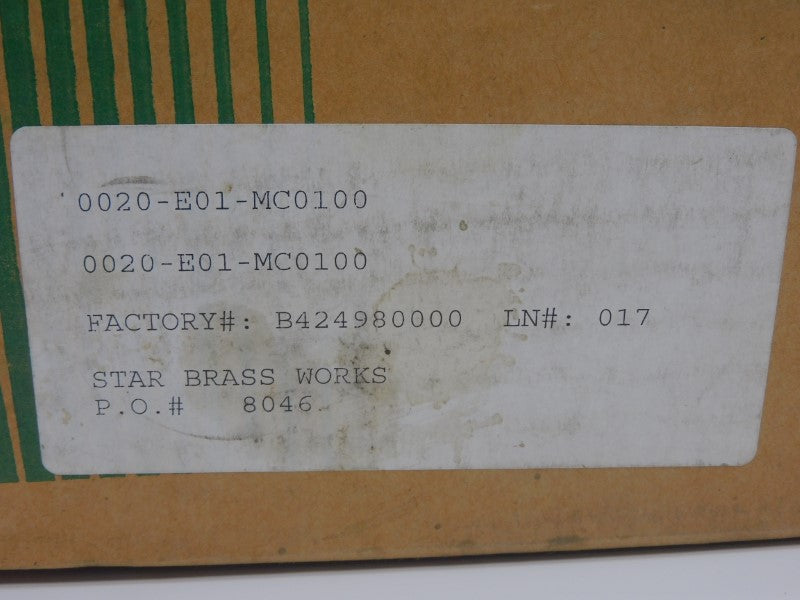 KUNKLE 20-E01-MC 100PSI 1" NSMP