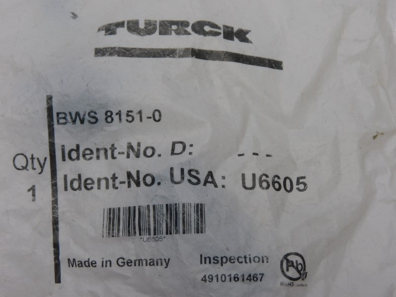 TURCK BWS8151-0 U6605 NSMP