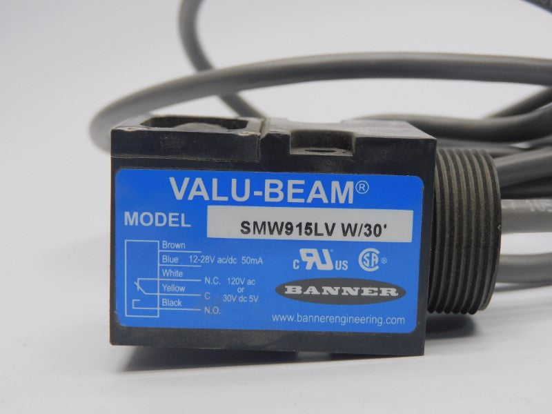 BANNER ENGINEERING SMW915LVW/30 120VAC 30' UNMP