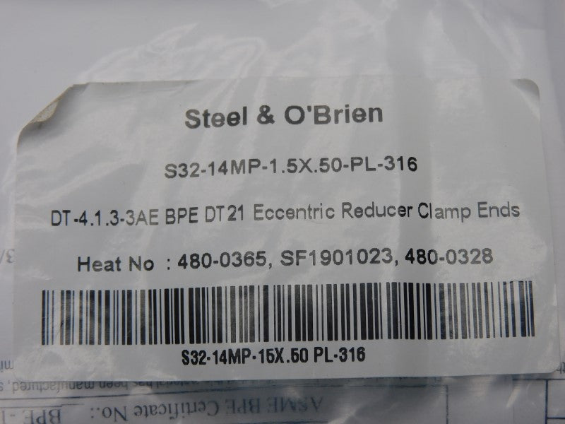 STEEL&O'BRIEN S32-14MP-1.5X.50-PL-316 NSMP