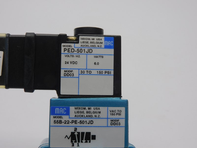 MAC 55B-22-PE-501JD 24VDC 150PSI NSMP