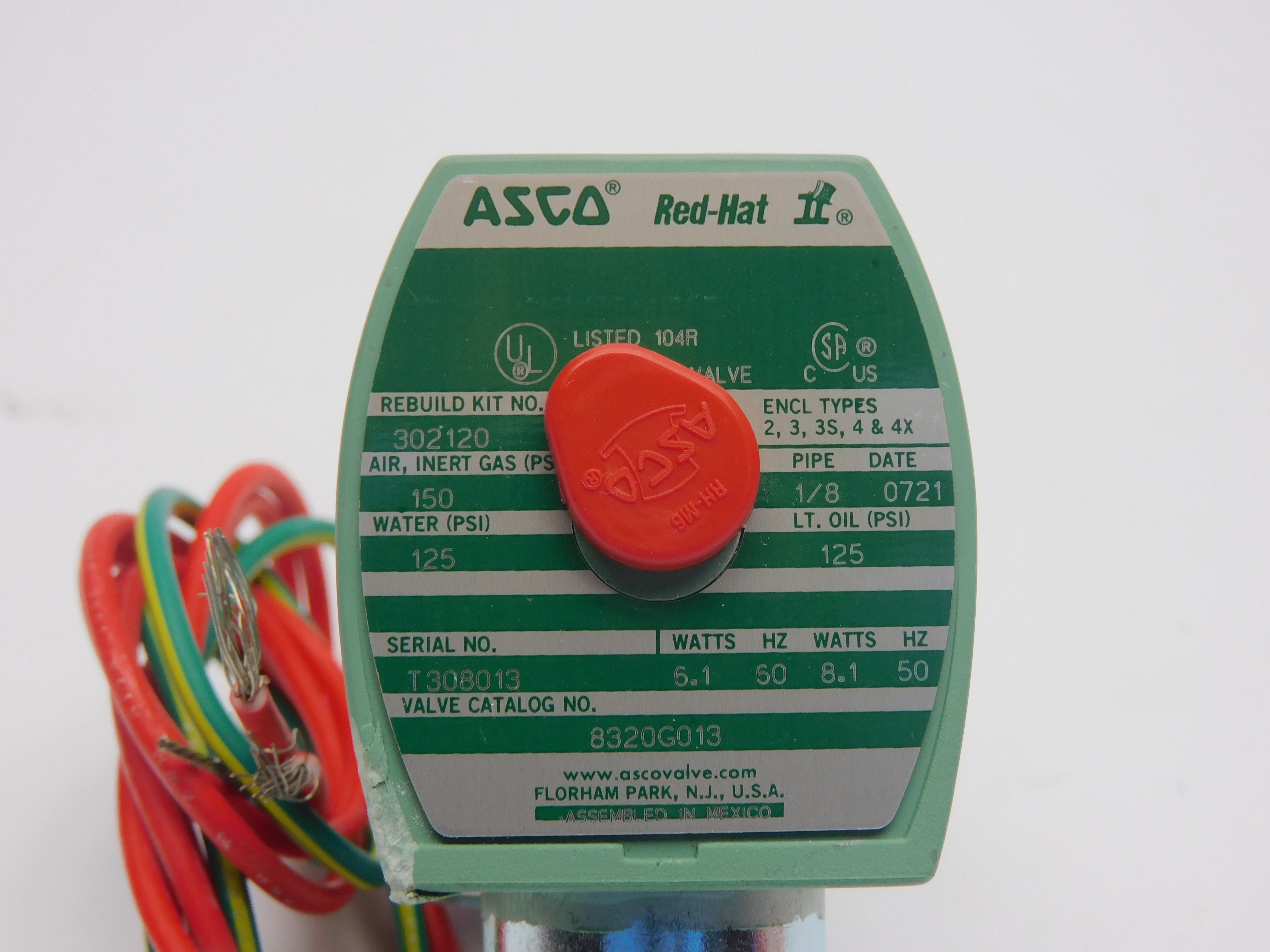 ASCO 8320G013 110/120V 125-150PSI 1/8" (AS PICTURED) NSNP