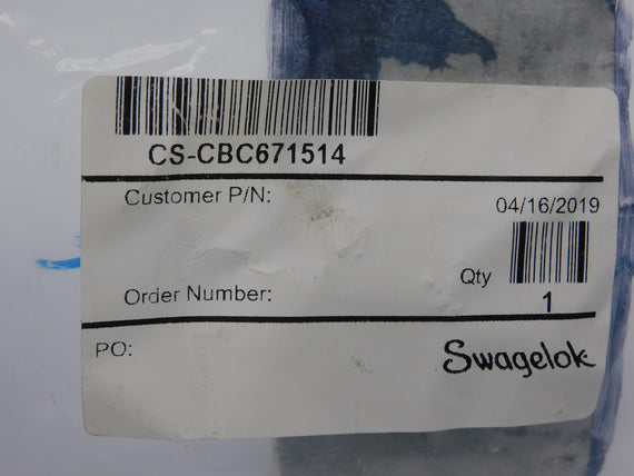 SWAGELOK SS-4P4T CS-CBC671514 NSMP
