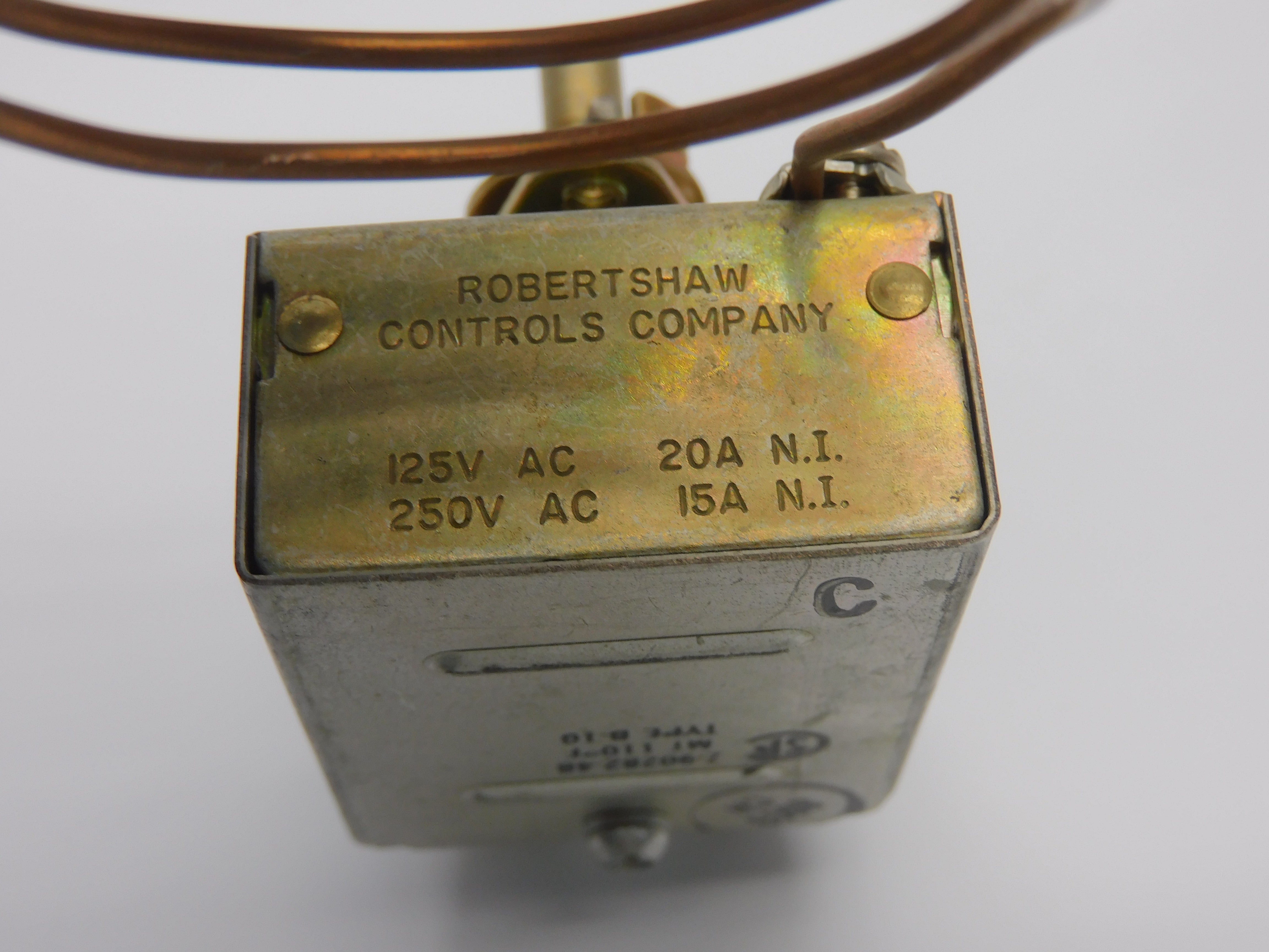 ROBERTSHAW CONTROLS Z-90282-48 B-10 250VAC 20A NSNP