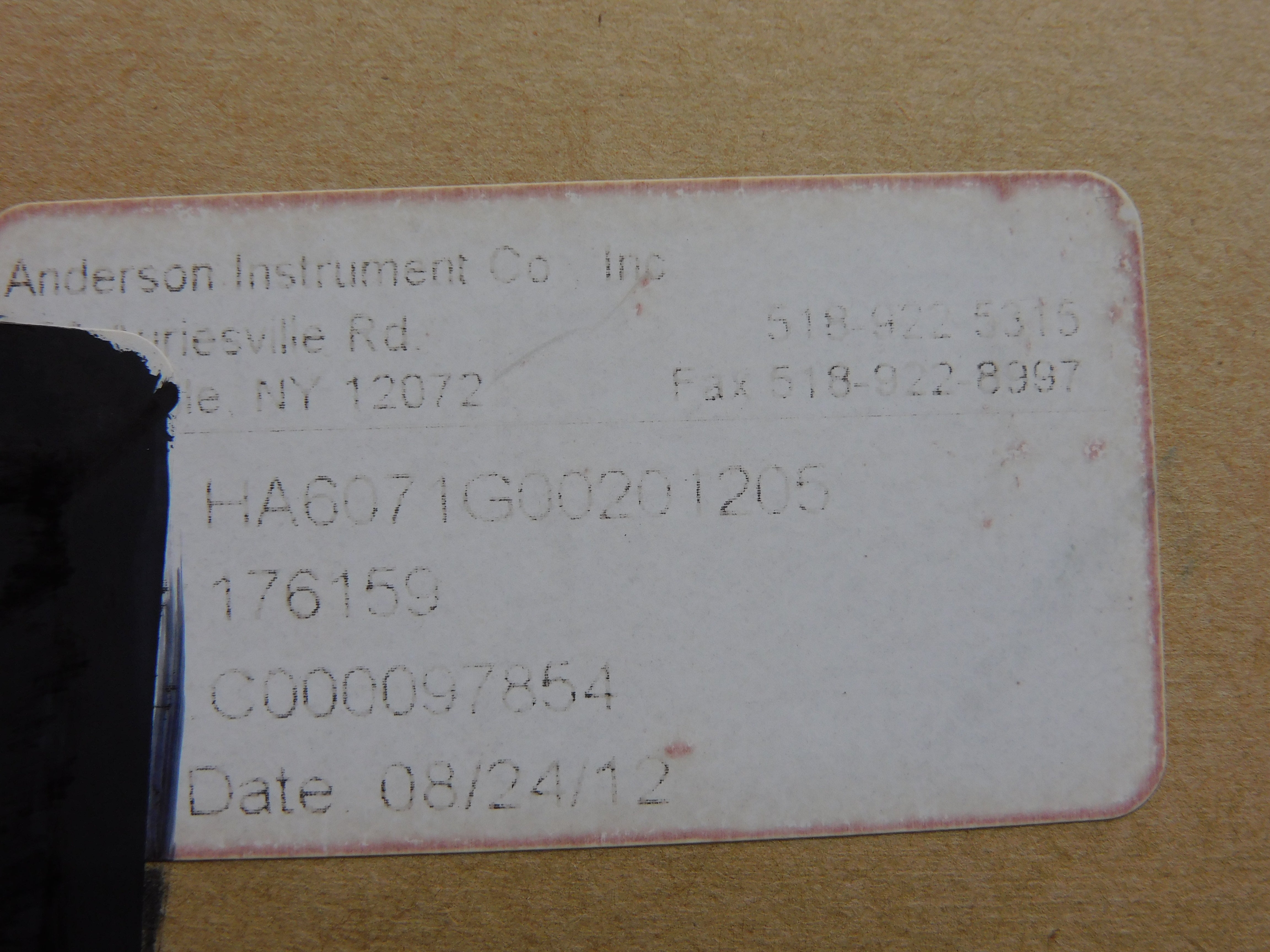 ANDERSON INSTRUMENT HA6071G00201205 30VDC 0/100PSI NSMP