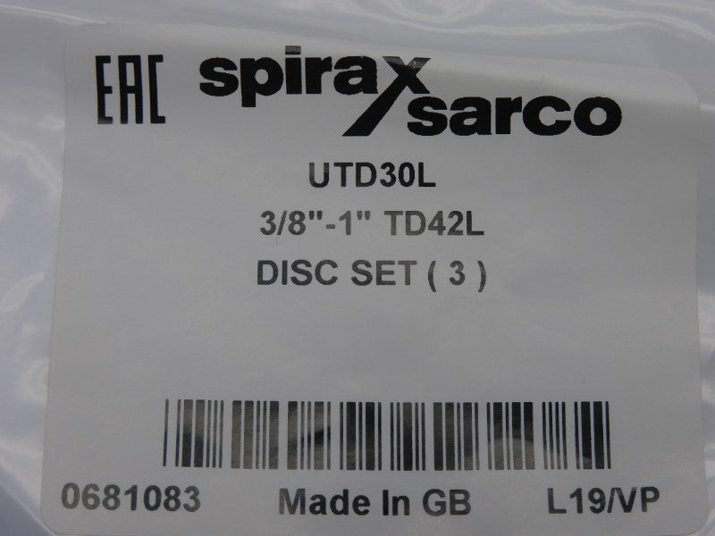 SPIRAX SARCO UTD30L 0681083 (PKG OF 3) NSMP
