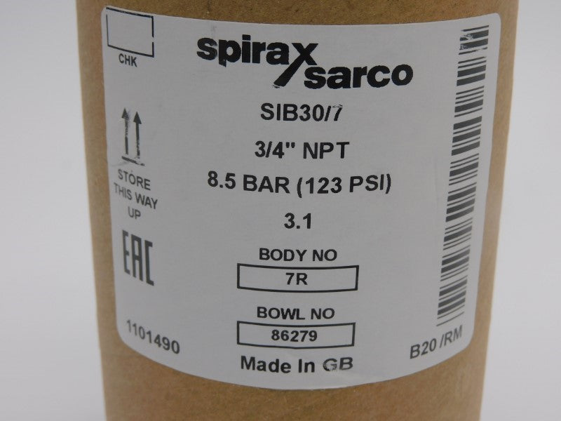 SPIRAX SARCO 1101490 SIB30/7 123PSI 3/4" NSMP
