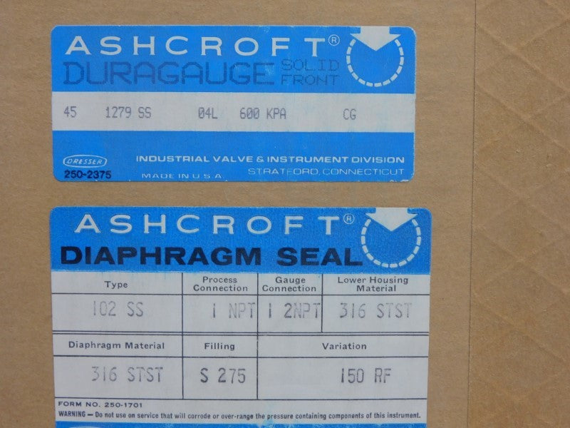 ASHCROFT 451279SS04L-1000# NSMP