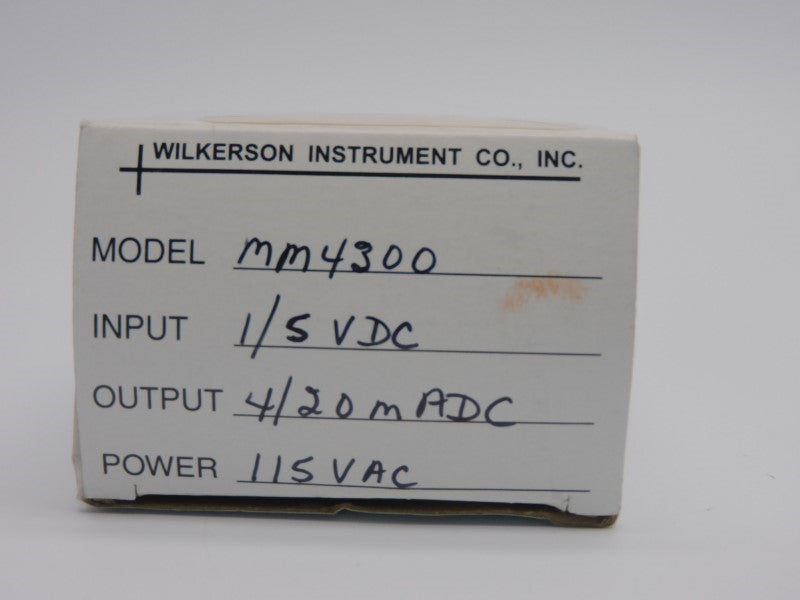 WILKERSON INSTRUMENT MM4300 115VAC 4/20MADC NSMP