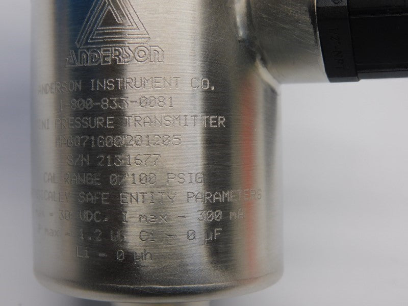 ANDERSON INSTRUMENT HA6071G00201205 30VDC 0/100PSI NSNP