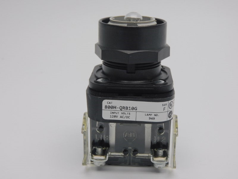 ALLEN BRADLEY 800H-QRB10G SER. F 120VAC/DC (WH) (NO CAP) NSMP