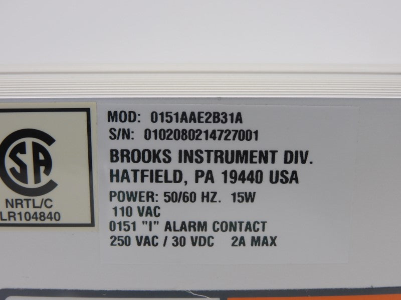 BROOKS INSTRUMENT 0151AAE2B31A 110VAC 2A NSMP