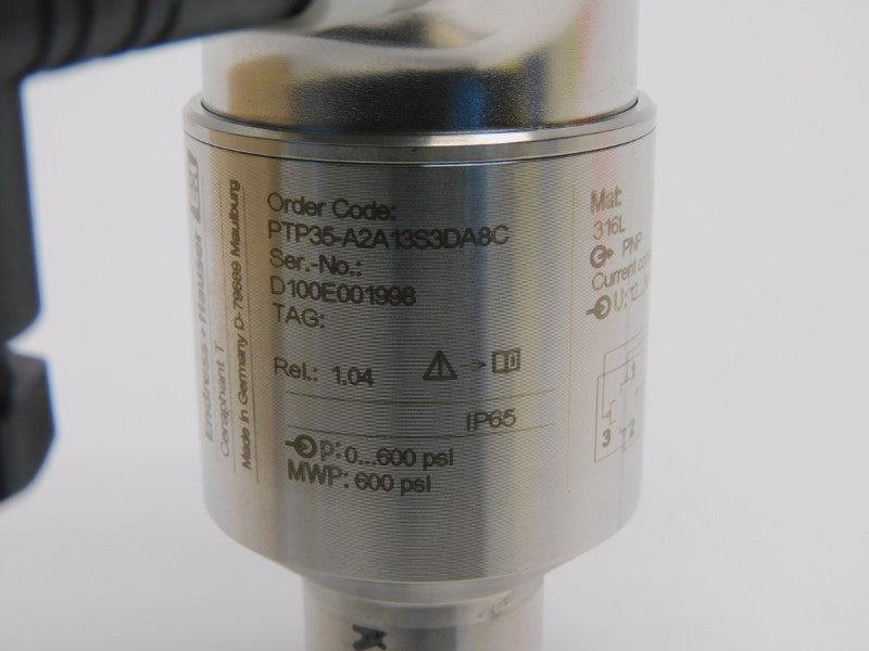 ENDRESS+HAUSER PTP35-A2A13S3DA8C 52021793 F/W 01.01.01 12-30VDC 0-600PSI NSMP