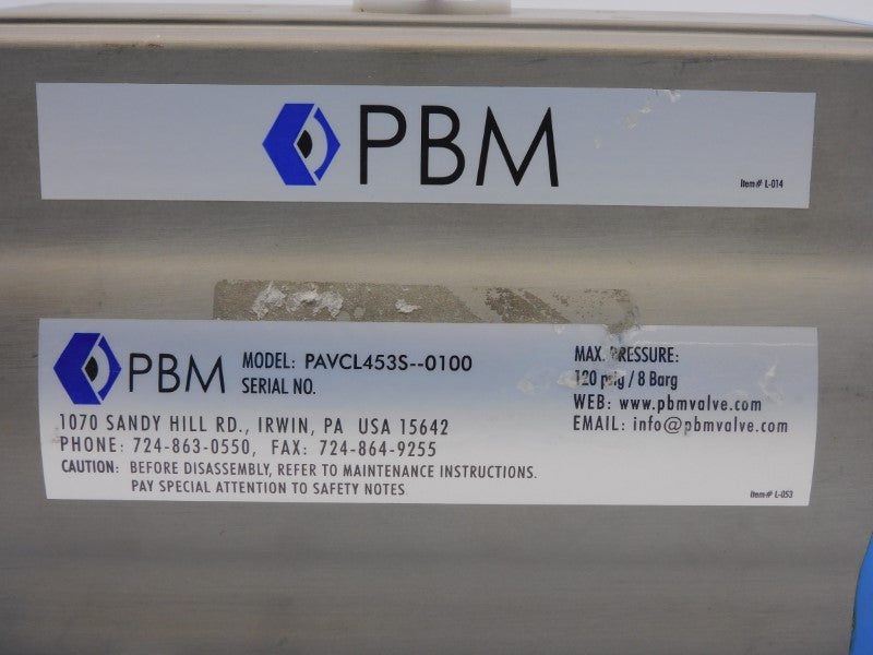 PBM PAVCL453S-0100 120PSI NSNP