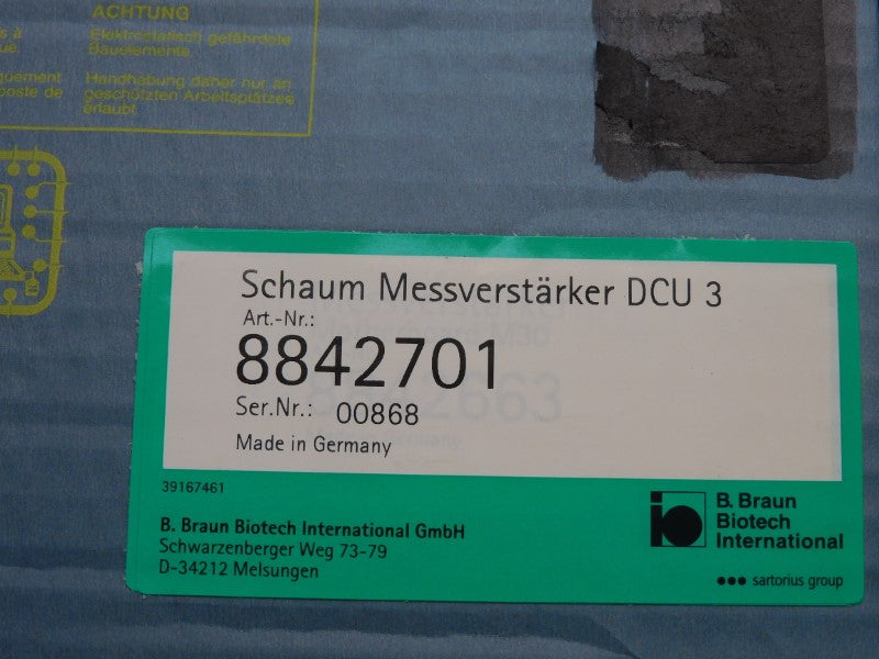 B. BRAUN BIOTECH DCU3 8842701 NSMP
