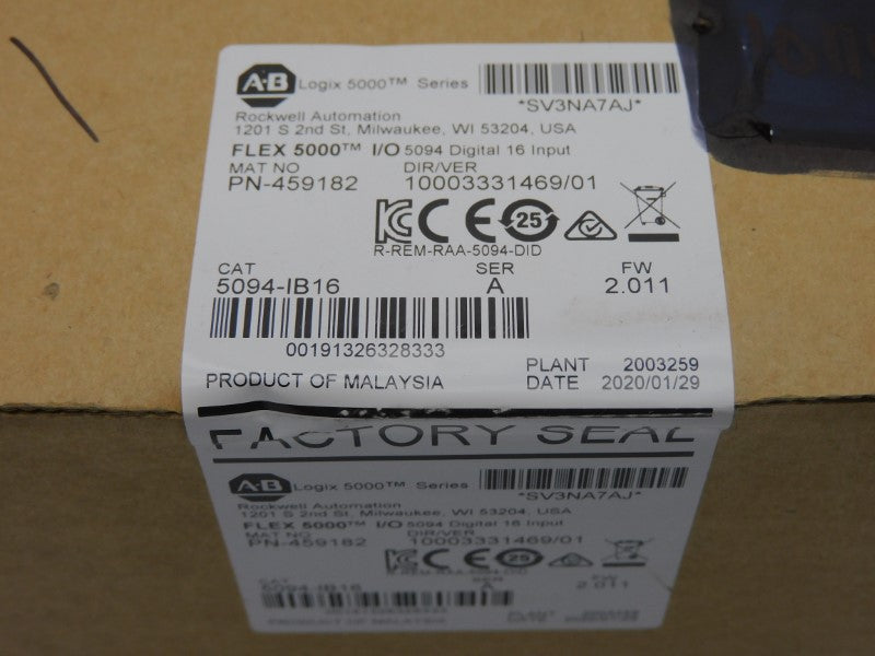 ALLEN BRADLEY 5094-IB16 SER. A F/W 2.011 VER. 01 DATE: 2020 NSFS